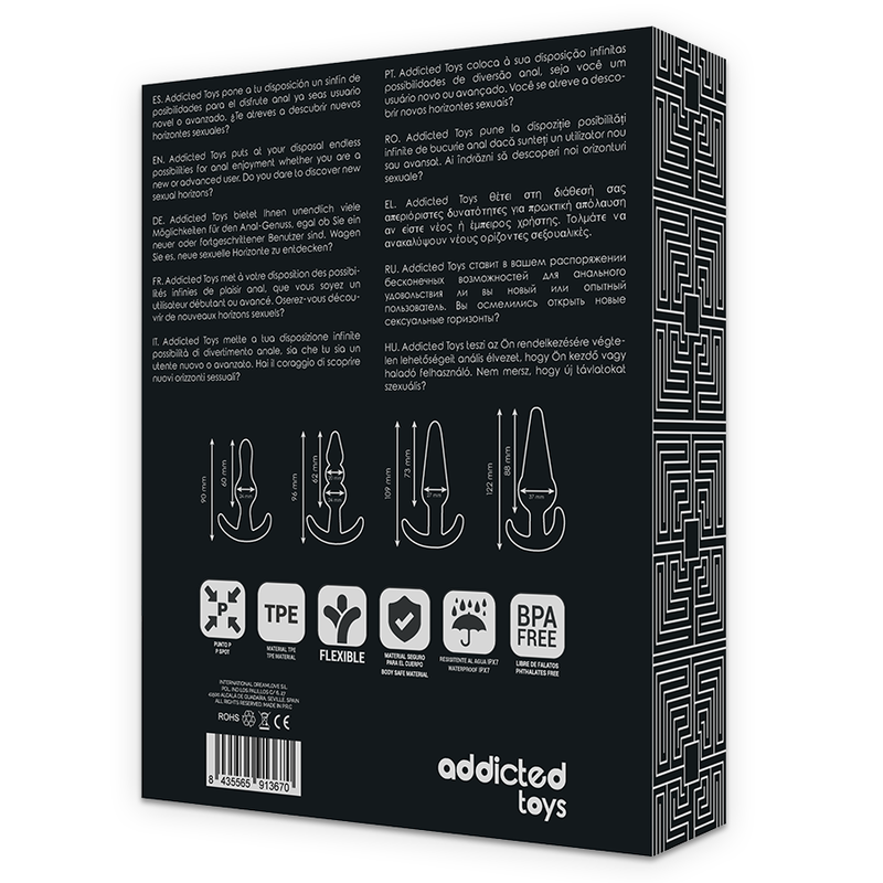 ADDICTED TOYS - SET DE 4 PLUGS ANaux