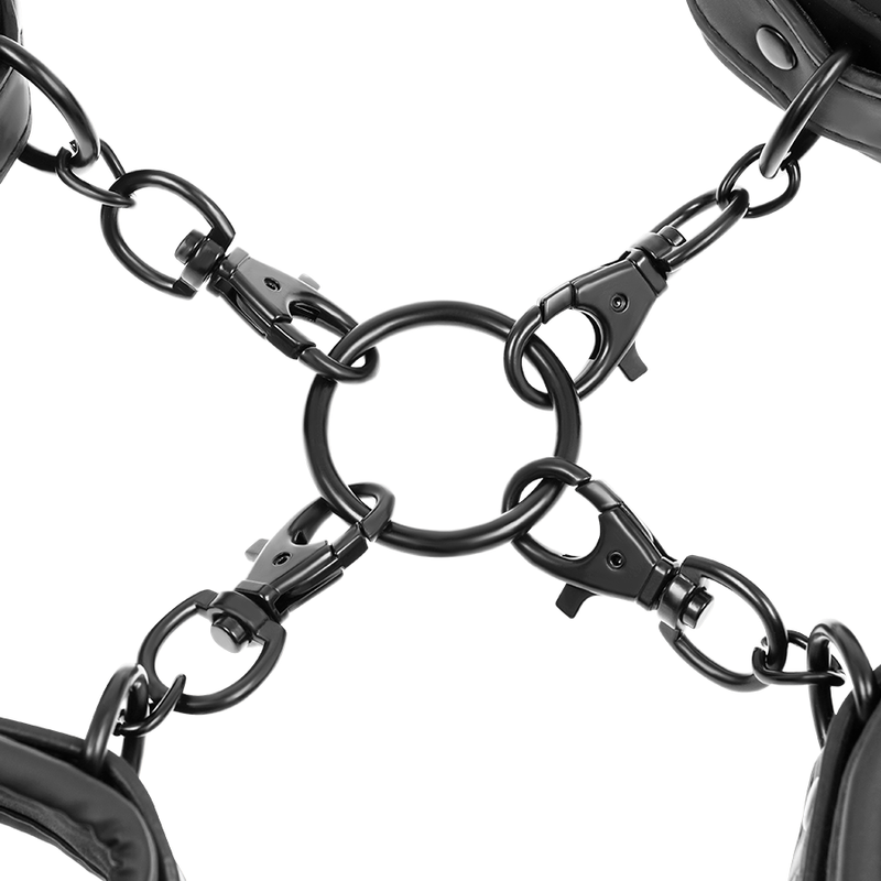 FETISH SUBMISSIVE - SET OF HAND AND ANKLE CUFFS WITH NEOPRENE LINING