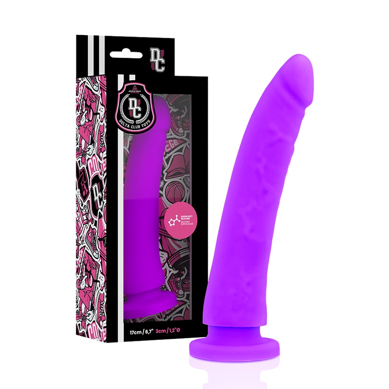 DELTA CLUB - JOUETS HARNAIS + DILDO LILA SILICONE MÉDICAL 17 CM -OU- 3 CM