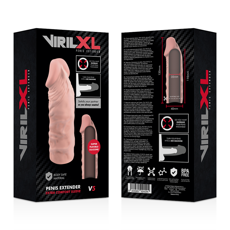 VIRILXL - EXTENSION DE PÉNIS SILICONE LIQUIDE V5 NATUREL