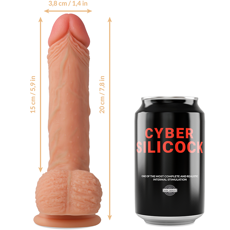 CYBER SILICOCK - FREEMAN LIQUID SILICONE HARNESS 20 CM -O- 3.8 CM