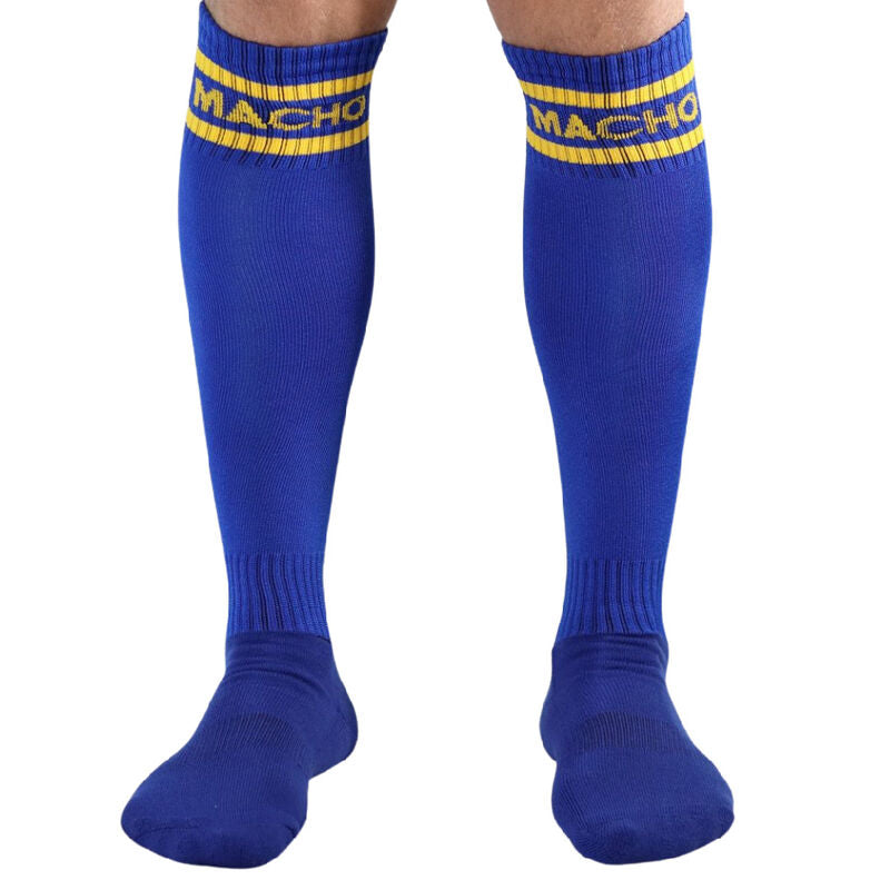 HOMME - CHAUSSETTES LONGUES TAILLE UNIQUE BLEU