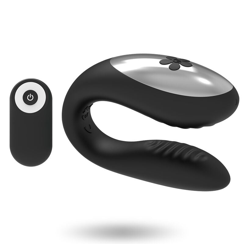 BRILLY GLAM - WE LOVE VIBROMASSEUR POUR COUPLES TÉLÉCOMMANDE NOIR