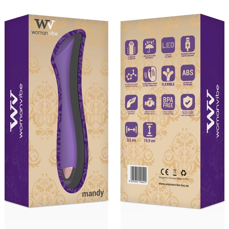 WOMANVIBE - MANDY RECHARGEABLE SILICONE VIBRATOR K-SPOT