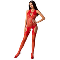 PASSION - WOMAN BS079 BODYSTOCKING ROUGE TAILLE UNIQUE