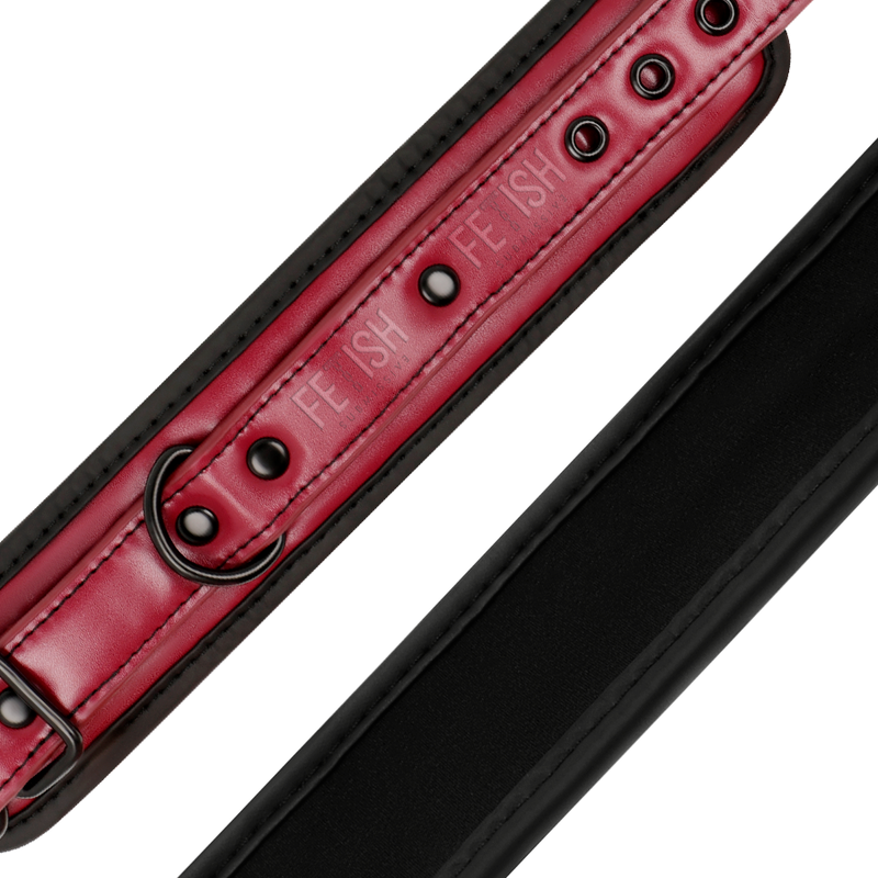 FETISH SUBMISSIVE DARK ROOM - VEGAN LEATHER ANKLE CUFFS WITH NEOPRENE LINING