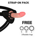 ROCKARMY - HARNAIS + DILDO TIGRE RÉALISTE DOUBLE DENSITÉ 14 CM -O- 4.46 CM