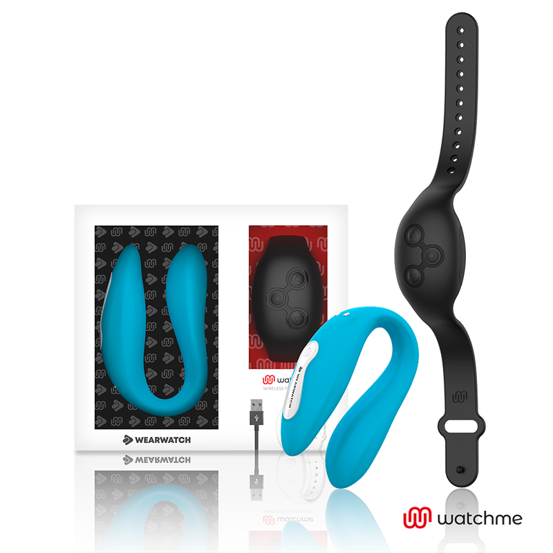 WEARWATCH - DUAL TECHNOLOGY VIBRATOR WATCHME INDIGO / JET BLACK