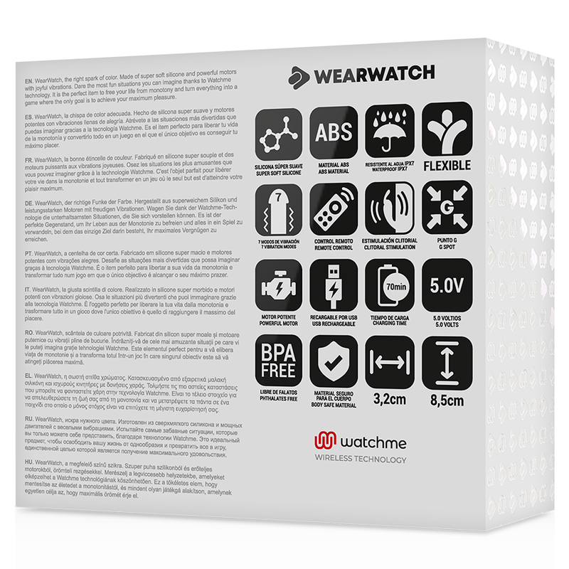 WEARWATCH - DUAL TECHNOLOGY VIBRATOR WATCHME INDIGO / JET BLACK