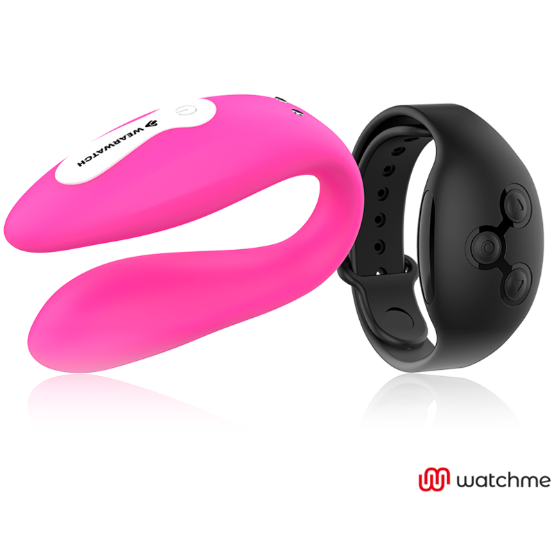 WEARWATCH - VIBRATEUR DOUBLE TECHNOLOGIE WATCHME FUCHSIA / NOIR DE Jais