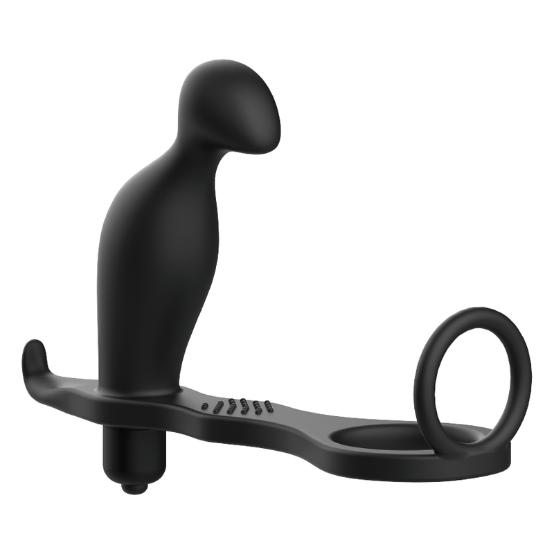 ADDICTED TOYS - PLUG ANAL AVEC ANNEAU SILICONE NOIR 12 CM