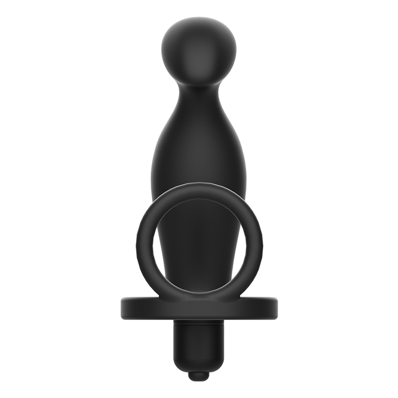 ADDICTED TOYS - PLUG ANAL AVEC ANNEAU SILICONE NOIR 12 CM