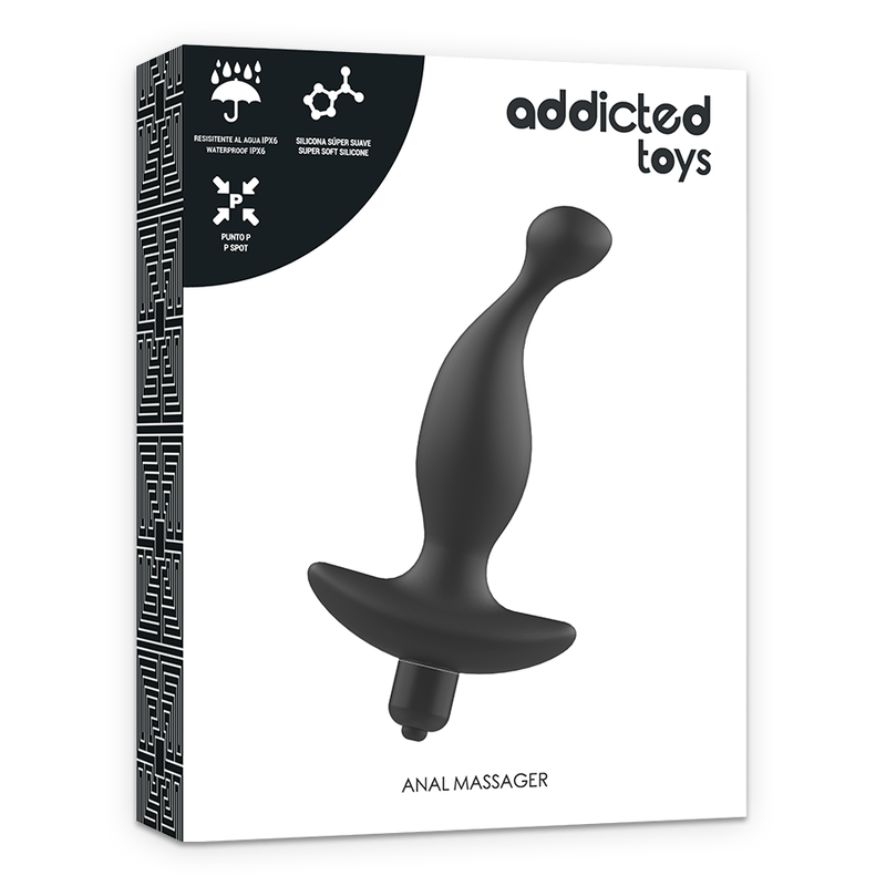 ADDICTED TOYS - VIBRATING ANAL MASSAGER BLACK MODEL 1
