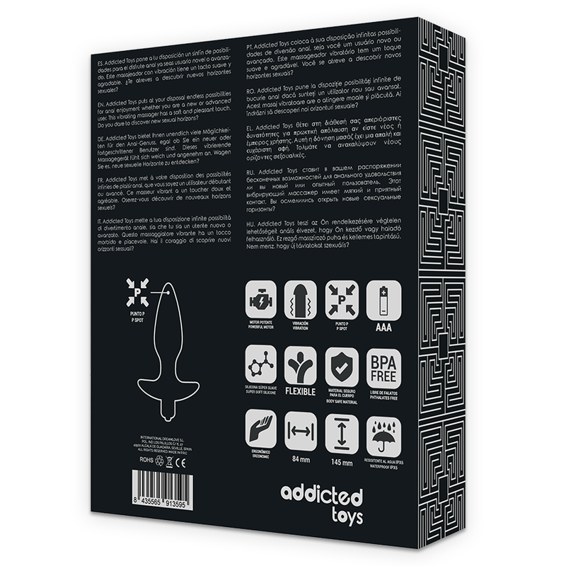 ADDICTED TOYS - PLUG ANAL VIBRANT NOIR
